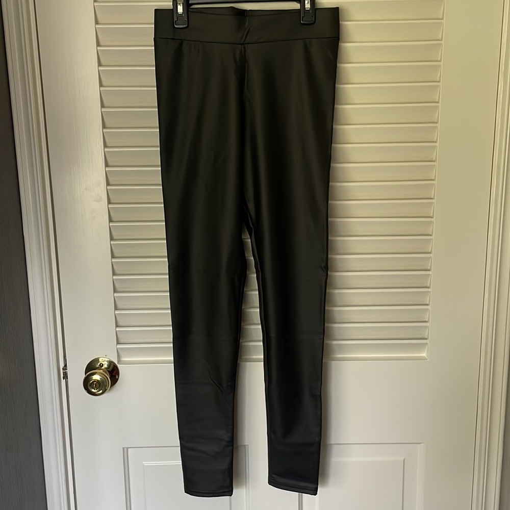 Korean Brand Faux Leather Leggings (Brand New)